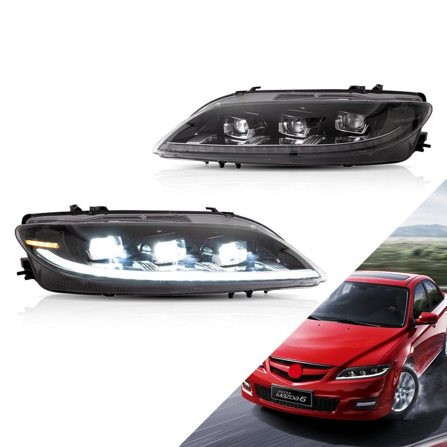 Buy Now VLAND LED Headlights Fit For Mazda 6 2003-2008 and upgrade car parts from SIR Tuning at the Best Price. Headlights, Tail lights, Bodykits, Navigations, Headlights and more - Fast & Free Shipping within Europe, US & Worldwide.
