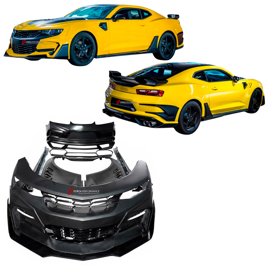 Buy Now CARBON BODY KIT for CHEVROLET CAMARO VI 2016 - 2018 and upgrade car parts from SIR Tuning at the Best Price. Headlights, Tail lights, Bodykits, Navigations, body kit and more - Fast & Free Shipping within Europe, US & Worldwide.