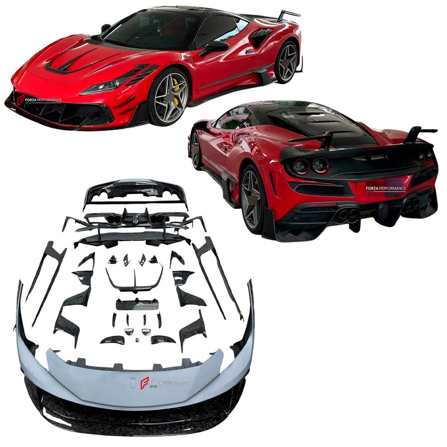 Buy Now CARBON BODY KIT for FERRARI F8 2019 - 2022 and upgrade car parts from SIR Tuning at the Best Price. Headlights, Tail lights, Bodykits, Navigations, body kit and more - Fast & Free Shipping within Europe, US & Worldwide.