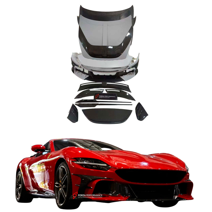 Buy Now CARBON BODY KIT for FERRARI ROMA 2020+ and upgrade car parts from SIR Tuning at the Best Price. Headlights, Tail lights, Bodykits, Navigations, body kit and more - Fast & Free Shipping within Europe, US & Worldwide.