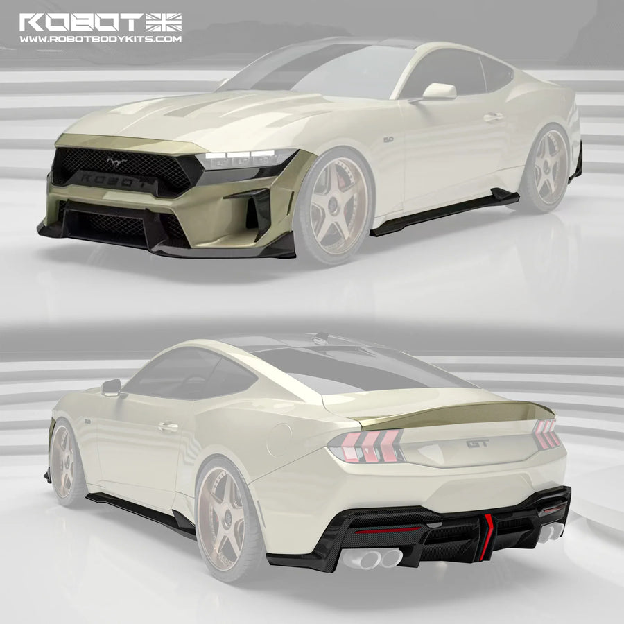 Buy Now CARBON BODY KIT for FORD MUSTANG S650 2024+ and upgrade car parts from SIR Tuning at the Best Price. Headlights, Tail lights, Bodykits, Navigations, body kit and more - Fast & Free Shipping within Europe, US & Worldwide.