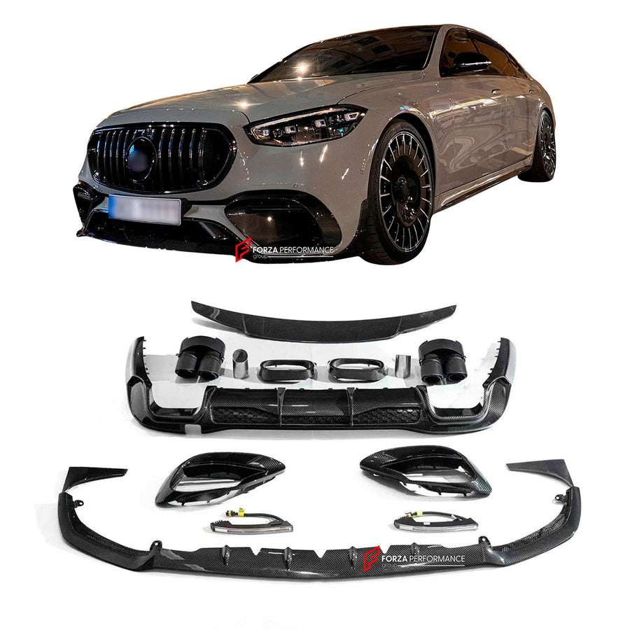 Buy Now CARBON BODY KIT for MERCEDES BENZ S CLASS S63 W223 2021+ and upgrade car parts from SIR Tuning at the Best Price. Headlights, Tail lights, Bodykits, Navigations, body kit and more - Fast & Free Shipping within Europe, US & Worldwide.