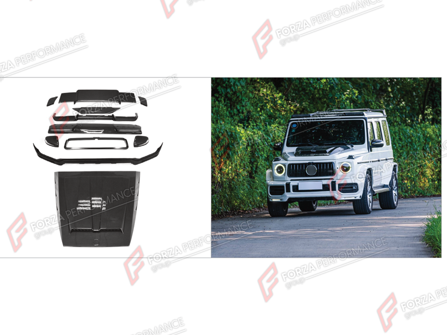 Buy Now CARBON BODY KIT for MERCEDES-BENZ G-CLASS W464 G63 2019 - 2024 and upgrade car parts from SIR Tuning at the Best Price. Headlights, Tail lights, Bodykits, Navigations, Body Kit and more - Fast & Free Shipping within Europe, US & Worldwide.
