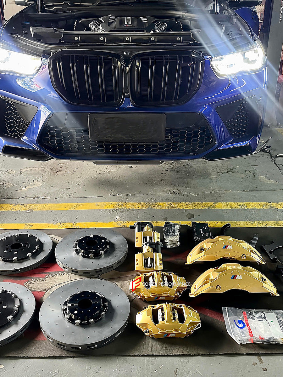Buy Now CARBON CERAMIC BBK BIG BRAKE KIT for BMW X5M F95 2019 - 2023 and upgrade car parts from SIR Tuning at the Best Price. Headlights, Tail lights, Bodykits, Navigations, BIG BRAKE KIT and more - Fast & Free Shipping within Europe, US & Worldwide.