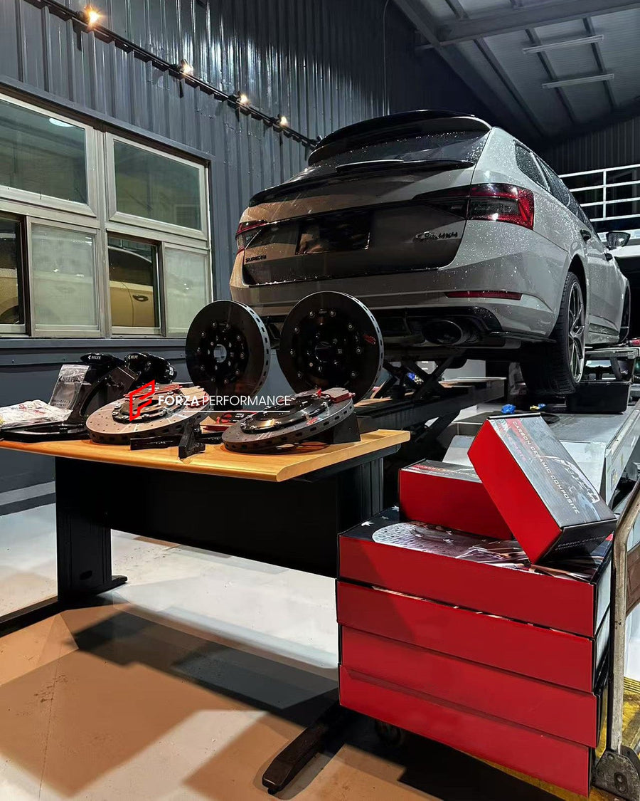 Buy Now CARBON CERAMIC BIG BRAKE KIT for SKODA SUPERB B8 2019 - 2024 and upgrade car parts from SIR Tuning at the Best Price. Headlights, Tail lights, Bodykits, Navigations, BIG BRAKE KIT and more - Fast & Free Shipping within Europe, US & Worldwide.