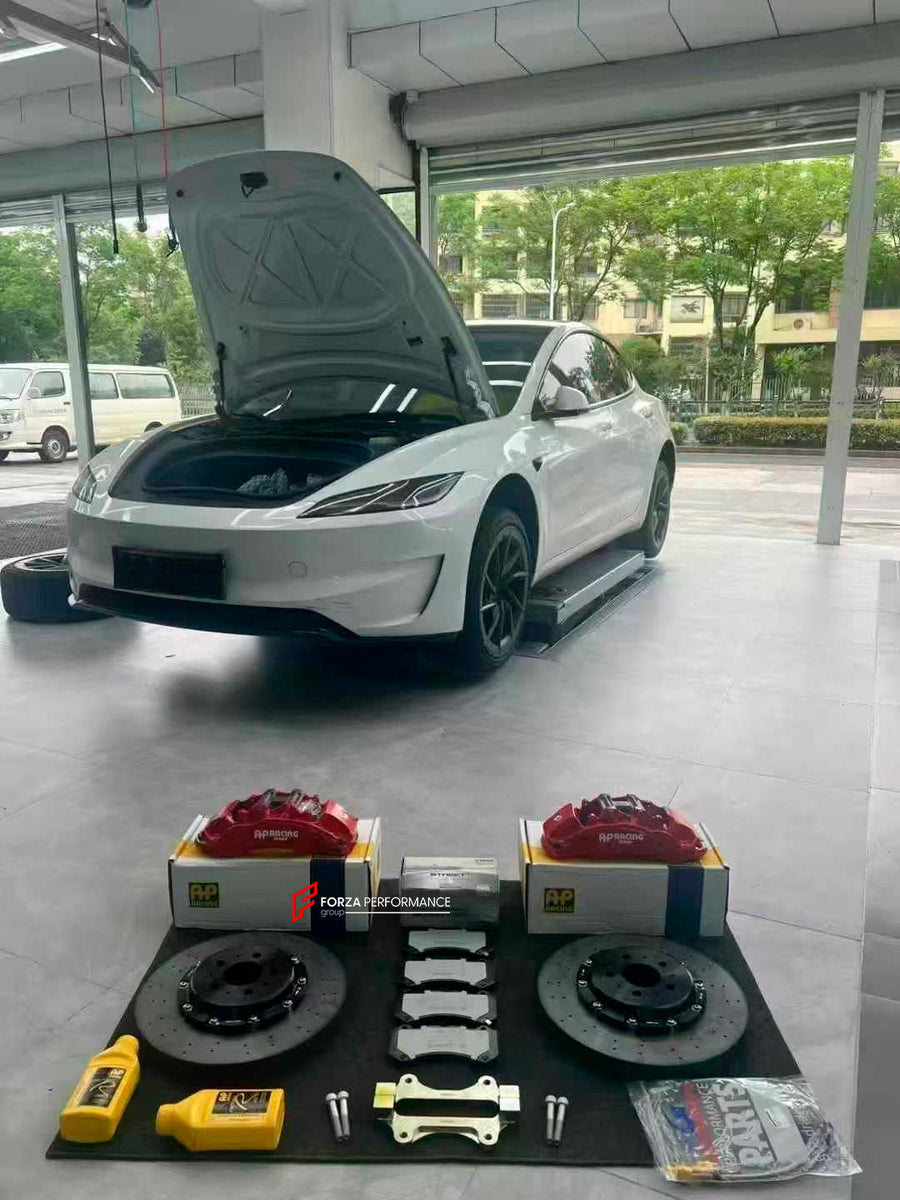 Buy Now CARBON CERAMIC FRONT BIG BRAKE KIT for TESLA MODEL 3 PERFORMANCE 2024+ and upgrade car parts from SIR Tuning at the Best Price. Headlights, Tail lights, Bodykits, Navigations, BIG BRAKE KIT and more - Fast & Free Shipping within Europe, US & Worldwide.