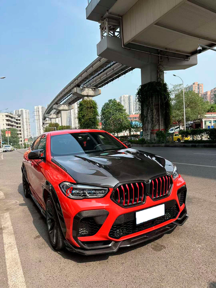 Buy Now CARBON FIBER FRONT CANARDS for BMW X6M F96 and upgrade car parts from SIR Tuning at the Best Price. Headlights, Tail lights, Bodykits, Navigations, body kit and more - Fast & Free Shipping within Europe, US & Worldwide.