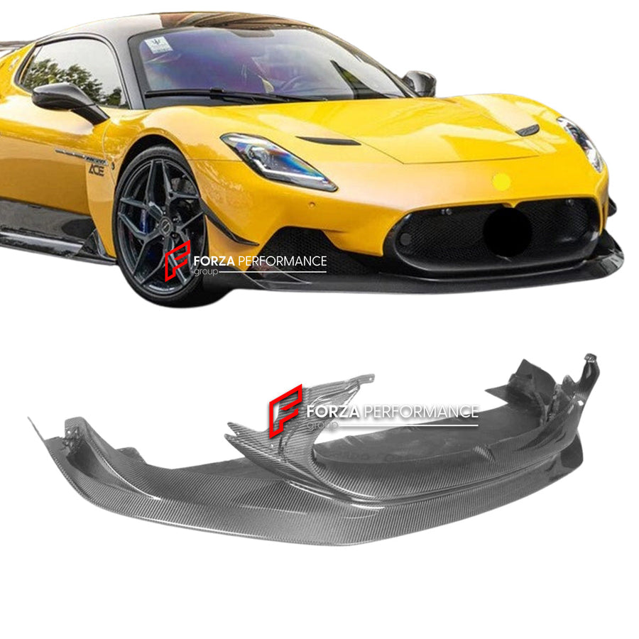 Buy Now CARBON FIBER FRONT LIP V1 for MASERATI MC20 2020 - 2023 and upgrade car parts from SIR Tuning at the Best Price. Headlights, Tail lights, Bodykits, Navigations, body kit and more - Fast & Free Shipping within Europe, US & Worldwide.