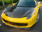 Buy Now CARBON FRONT HOOD BONNET for FERRARI 458 ITALIA SPIDER 2009 - 2015 and upgrade car parts from SIR Tuning at the Best Price. Headlights, Tail lights, Bodykits, Navigations, body kit and more - Fast & Free Shipping within Europe, US & Worldwide.
