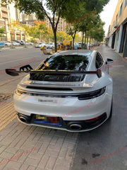 Buy Now DRY CARBON REAR WING SPOILER DECK LID for PORSCHE 911 992.1 CARRERA S 2019 - 2025 and upgrade car parts from SIR Tuning at the Best Price. Headlights, Tail lights, Bodykits, Navigations, Carbon body kit and more - Fast & Free Shipping within Europe, US & Worldwide.