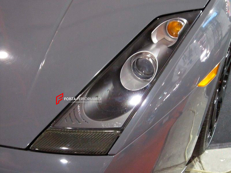 Buy Now CARBON HEADLIGHT WATER SPRAY COVERS for LAMBORGHINI GALLARDO 2003 - 2008 and upgrade car parts from SIR Tuning at the Best Price. Headlights, Tail lights, Bodykits, Navigations, body kit and more - Fast & Free Shipping within Europe, US & Worldwide.