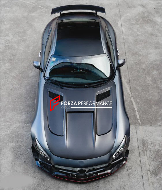 Buy Now CARBON HOOD BONNET for MERCEDES BENZ C190 AMG GT/GTS/GTC/GTR | BLACK SERIES STYLE and upgrade car parts from SIR Tuning at the Best Price. Headlights, Tail lights, Bodykits, Navigations, Carbon body kit and more - Fast & Free Shipping within Europe, US & Worldwide.