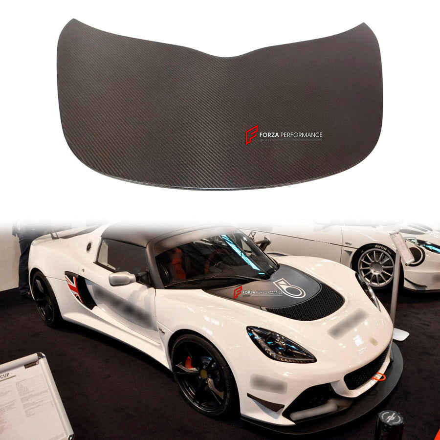 Buy Now CARBON HOOD BONNET for LOTUS EXIGE III S3 V6 2011 - 2021 and upgrade car parts from SIR Tuning at the Best Price. Headlights, Tail lights, Bodykits, Navigations, body kit and more - Fast & Free Shipping within Europe, US & Worldwide.
