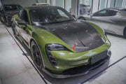 Buy Now CARBON FIBER HOOD/BONNET FOR PORSCHE TAYCAN and upgrade car parts from SIR Tuning at the Best Price. Headlights, Tail lights, Bodykits, Navigations, Carbon body kit and more - Fast & Free Shipping within Europe, US & Worldwide.