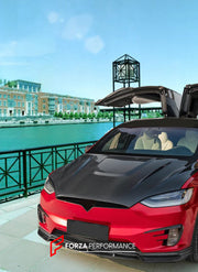 Buy Now CARBON HOOD / BONNET FOR TESLA MODEL X 2016+ and upgrade car parts from SIR Tuning at the Best Price. Headlights, Tail lights, Bodykits, Navigations, Carbon body kit and more - Fast & Free Shipping within Europe, US & Worldwide.