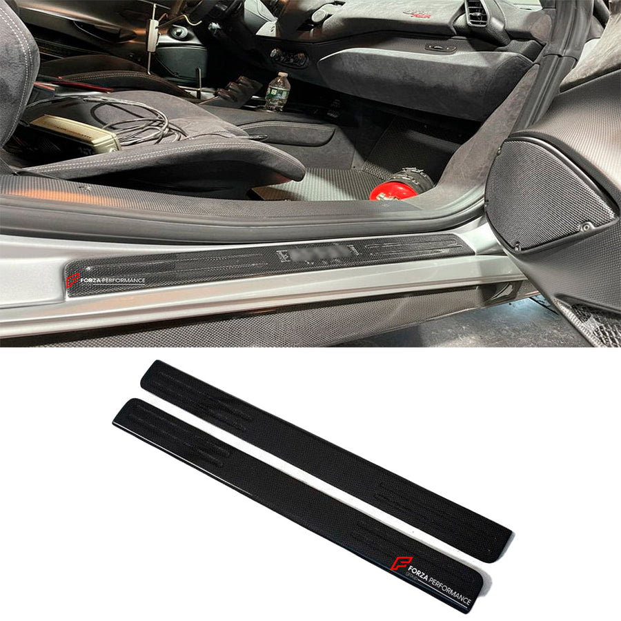 Buy Now CARBON PANEL DOOR SILLS for FERRARI 488 GTB 2015 - 2019 and upgrade car parts from SIR Tuning at the Best Price. Headlights, Tail lights, Bodykits, Navigations, body kit and more - Fast & Free Shipping within Europe, US & Worldwide.