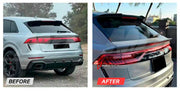 Buy Now CARBON REAR MIDDLE SPOILER for AUDI RSQ8 2021+ and upgrade car parts from SIR Tuning at the Best Price. Headlights, Tail lights, Bodykits, Navigations, Carbon body kit and more - Fast & Free Shipping within Europe, US & Worldwide.