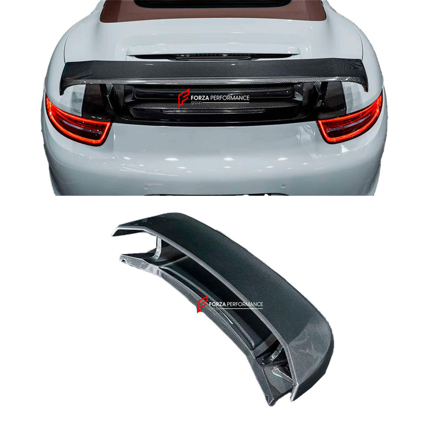 Buy Now CARBON REAR TRUNK SPOILER for PORSCHE 911 991.1 CARRERA 2019 - 2025 and upgrade car parts from SIR Tuning at the Best Price. Headlights, Tail lights, Bodykits, Navigations, body kit and more - Fast & Free Shipping within Europe, US & Worldwide.