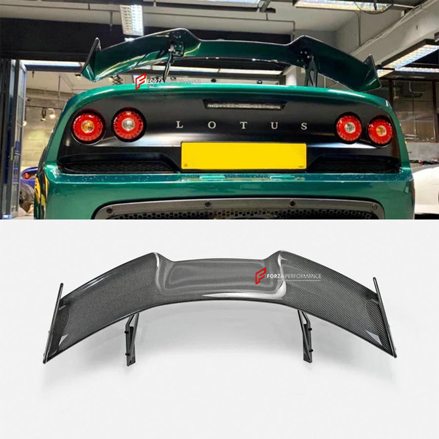 Buy Now CARBON REAR WING SPOILER for LOTUS EXIGE S3 V6 350 2011 - 2021 and upgrade car parts from SIR Tuning at the Best Price. Headlights, Tail lights, Bodykits, Navigations, body kit and more - Fast & Free Shipping within Europe, US & Worldwide.