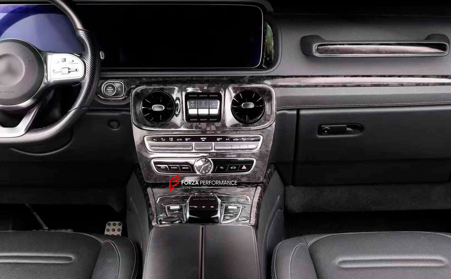 Buy Now CARBON REPLACEMENT INTERIOR KIT for MERCEDES BENZ G CLASS W464 W465 2018 - 2025 and upgrade car parts from SIR Tuning at the Best Price. Headlights, Tail lights, Bodykits, Navigations, body kit and more - Fast & Free Shipping within Europe, US & Worldwide.