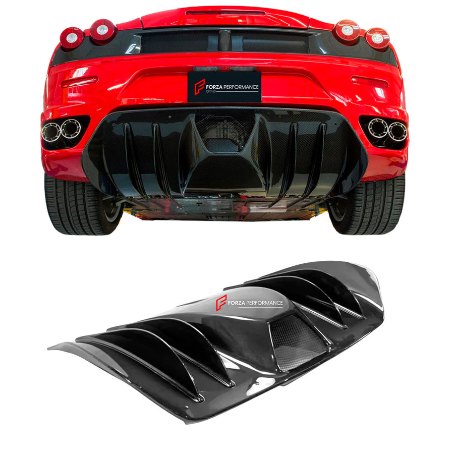 Buy Now CARBON REPLACEMENT REAR DIFFUSER for FERRARI F430 2004 - 2009 and upgrade car parts from SIR Tuning at the Best Price. Headlights, Tail lights, Bodykits, Navigations, Carbon body kit and more - Fast & Free Shipping within Europe, US & Worldwide.