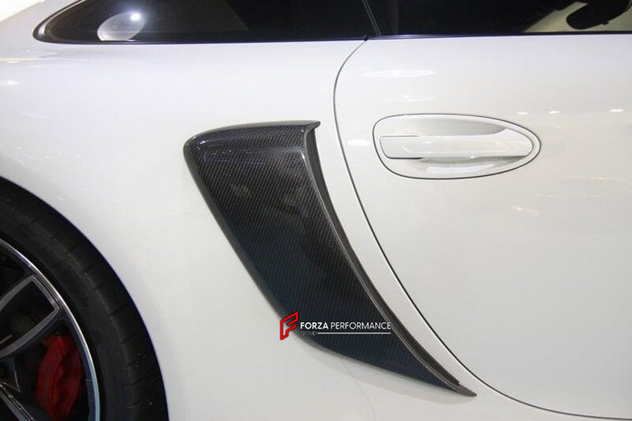 Buy Now CARBON SIDE FENDER SCOOP for PORSCHE 911 991 CARRERA 2013 - 2015 and upgrade car parts from SIR Tuning at the Best Price. Headlights, Tail lights, Bodykits, Navigations, Body Kit and more - Fast & Free Shipping within Europe, US & Worldwide.
