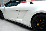 Buy Now CARBON SIDE SKIRTS for LAMBORGHINI GALLARDO LP560 2003 - 2014 upgrade to LP570 and upgrade car parts from SIR Tuning at the Best Price. Headlights, Tail lights, Bodykits, Navigations, body kit and more - Fast & Free Shipping within Europe, US & Worldwide.