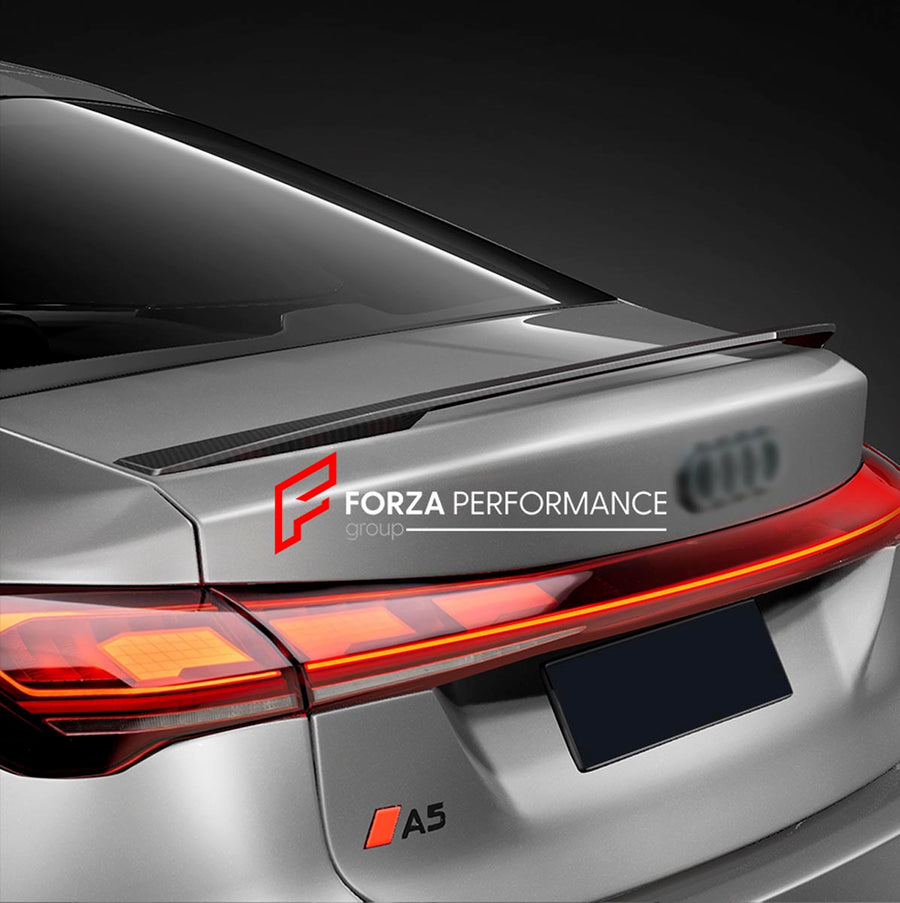 Buy Now CARBON SPOILER for AUDI A5 S5 B10 2024+ and upgrade car parts from SIR Tuning at the Best Price. Headlights, Tail lights, Bodykits, Navigations, Body Kit and more - Fast & Free Shipping within Europe, US & Worldwide.