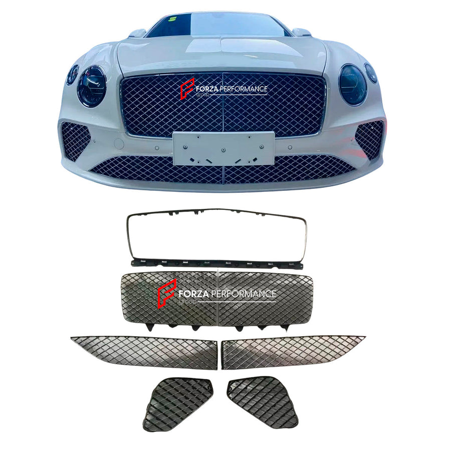 Buy Now CHROME FRONT BUMPER LOWER MESH GRILLE for BENTLEY CONTINENTAL GT GTC 2019-2022 and upgrade car parts from SIR Tuning at the Best Price. Headlights, Tail lights, Bodykits, Navigations, body kit and more - Fast & Free Shipping within Europe, US & Worldwide.