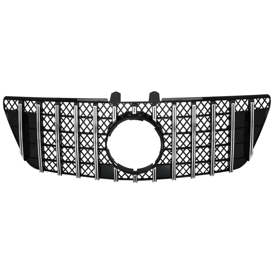 Central Front Grille suitable for Mercedes ML W164 Facelift (07.2008-2011) GT-R Panamericana Design Black Chrome – product im