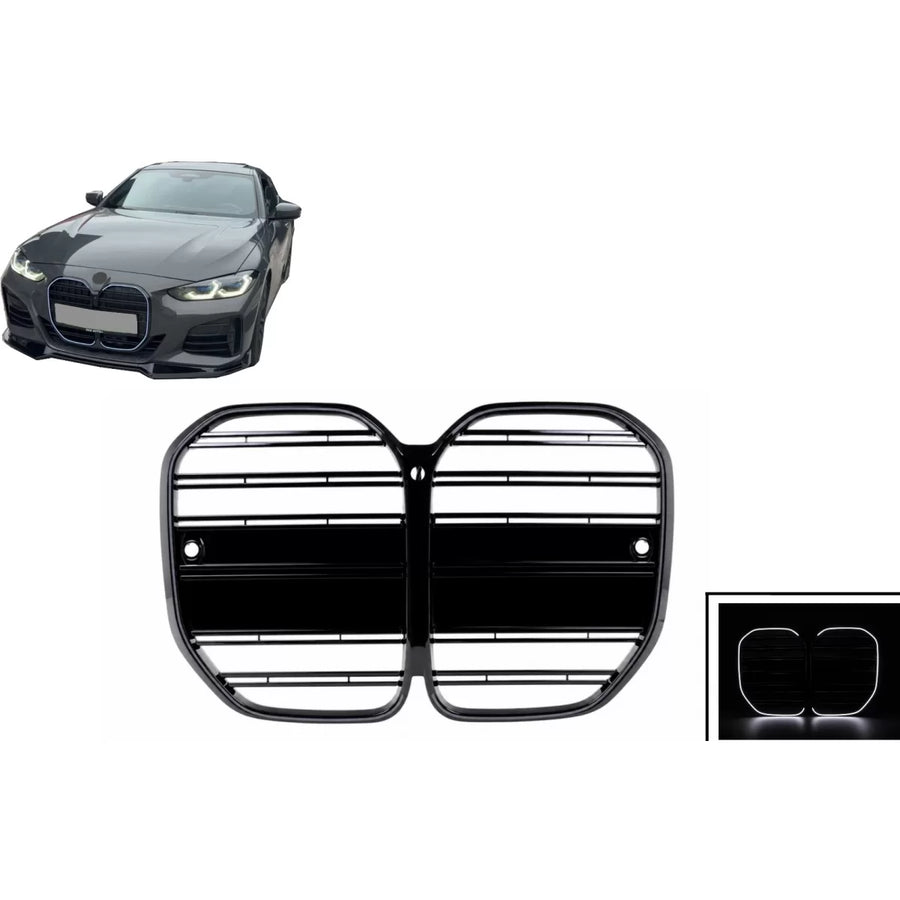 Central Kidney Grille with LED suitable for BMW 4 Series G22 Coupe G23 Cabrio (2020-2025) – product image 1