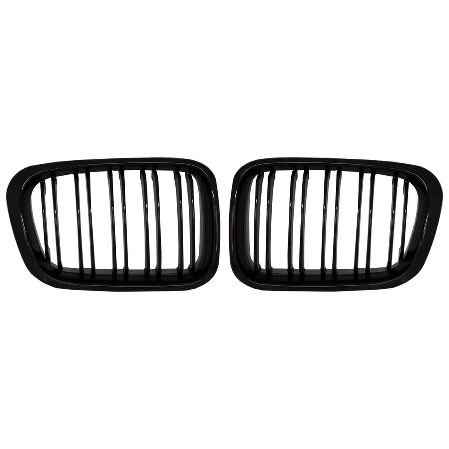 Central Kidney Grilles suitable for BMW 3 Series E46 Non Facelift (1998-09.2001) Double Stripe M Design Piano Black – product