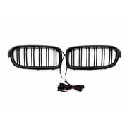 Central Kidney Grilles with LED suitable for BMW 3 Series F30 F31 (2011-2019) Double Stripe – product image 2