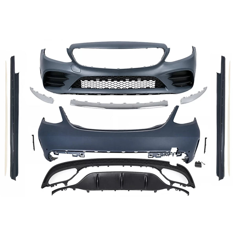 Complete Body Kit suitable for Mercedes C-Class W205 Sedan (2014-2018) C63 Design – product image 1
