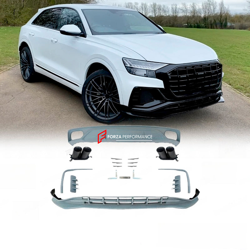 Buy Now CONVERSION AERO BODY KIT for AUDI Q8 4M 2019 - 2023 UPGRADE to AUDI RSQ8 4M FACELIFT S-LINE 2024+ and upgrade car parts from SIR Tuning at the Best Price. Headlights, Tail lights, Bodykits, Navigations, body kit and more - Fast & Free Shipping within Europe, US & Worldwide.