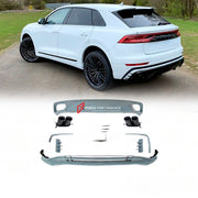 Buy Now CONVERSION AERO BODY KIT for AUDI Q8 4M 2019 - 2023 UPGRADE to AUDI RSQ8 4M FACELIFT S-LINE 2024+ and upgrade car parts from SIR Tuning at the Best Price. Headlights, Tail lights, Bodykits, Navigations, body kit and more - Fast & Free Shipping within Europe, US & Worldwide.