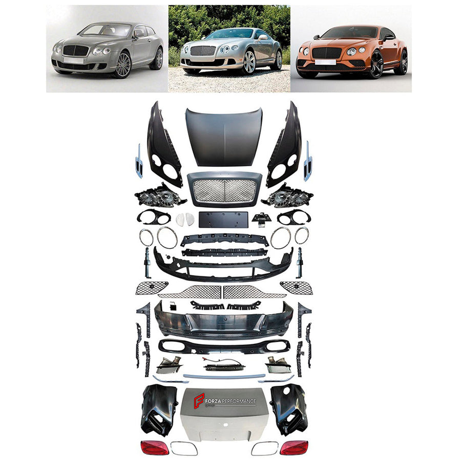 Buy Now CONVERSION BODY KIT for BENTLEY CONTINENTAL GT 2005 - 2012 UPGRADE to CONTINENTAL GT 2019+ and upgrade car parts from SIR Tuning at the Best Price. Headlights, Tail lights, Bodykits, Navigations, Body Kit and more - Fast & Free Shipping within Europe, US & Worldwide.
