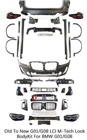 Buy Now CONVERSION BODY KIT FOR BMW X3 G01 UPGRADE TO BMW X3 G01 LCI M-TECH FACELIFT and upgrade car parts from SIR Tuning at the Best Price. Headlights, Tail lights, Bodykits, Navigations, body kit and more - Fast & Free Shipping within Europe, US & Worldwide.