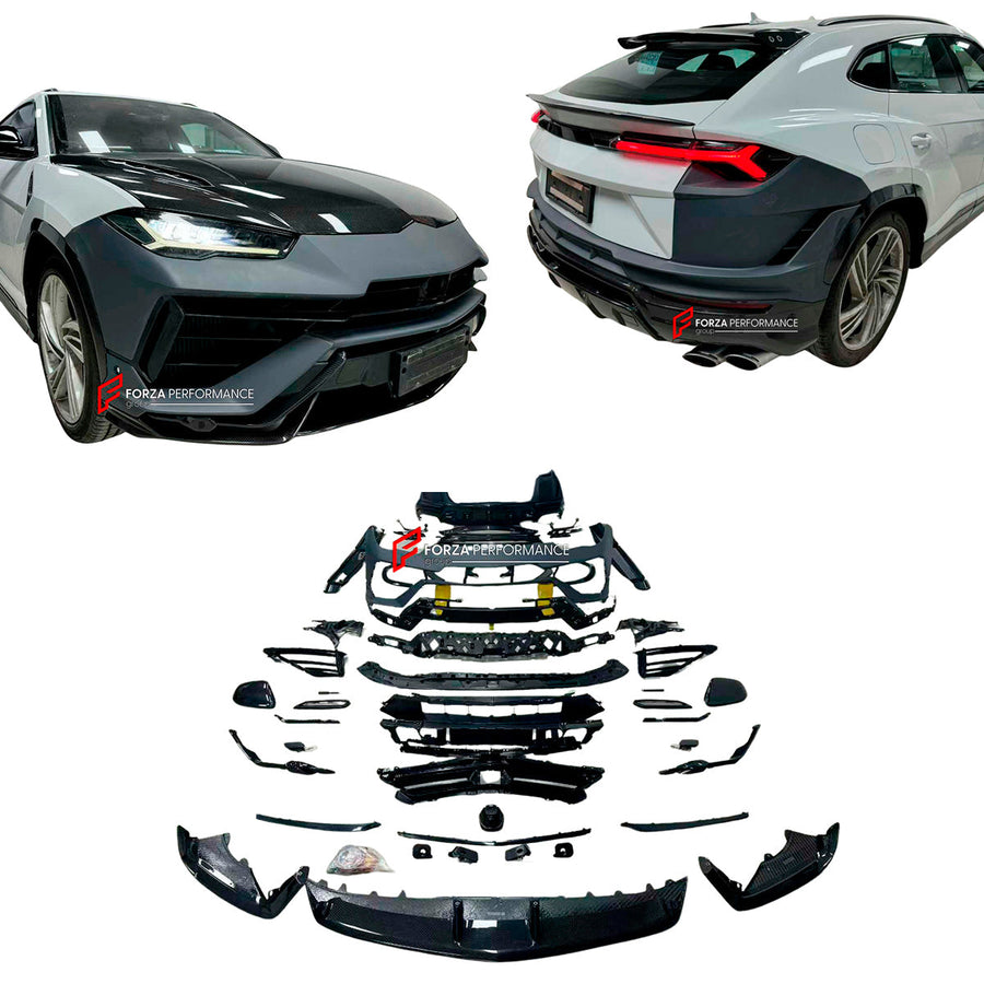Buy Now CONVERSION BODY KIT for LAMBORGHINI URUS 2018 - 2022 upgrade to URUS PERFORMANTE 2023 - 2025 and upgrade car parts from SIR Tuning at the Best Price. Headlights, Tail lights, Bodykits, Navigations, Carbon body kit and more - Fast & Free Shipping within Europe, US & Worldwide.