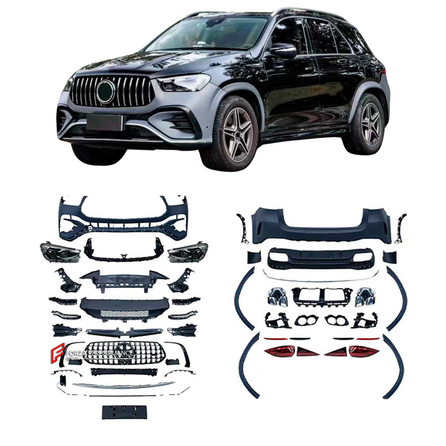 Buy Now CONVERSION BODY KIT for MERCEDES-BENZ GLE V167 SUV 2019 - 2023 UPGRADE to GLE53 V167 AMG 2023+ and upgrade car parts from SIR Tuning at the Best Price. Headlights, Tail lights, Bodykits, Navigations, body kit and more - Fast & Free Shipping within Europe, US & Worldwide.
