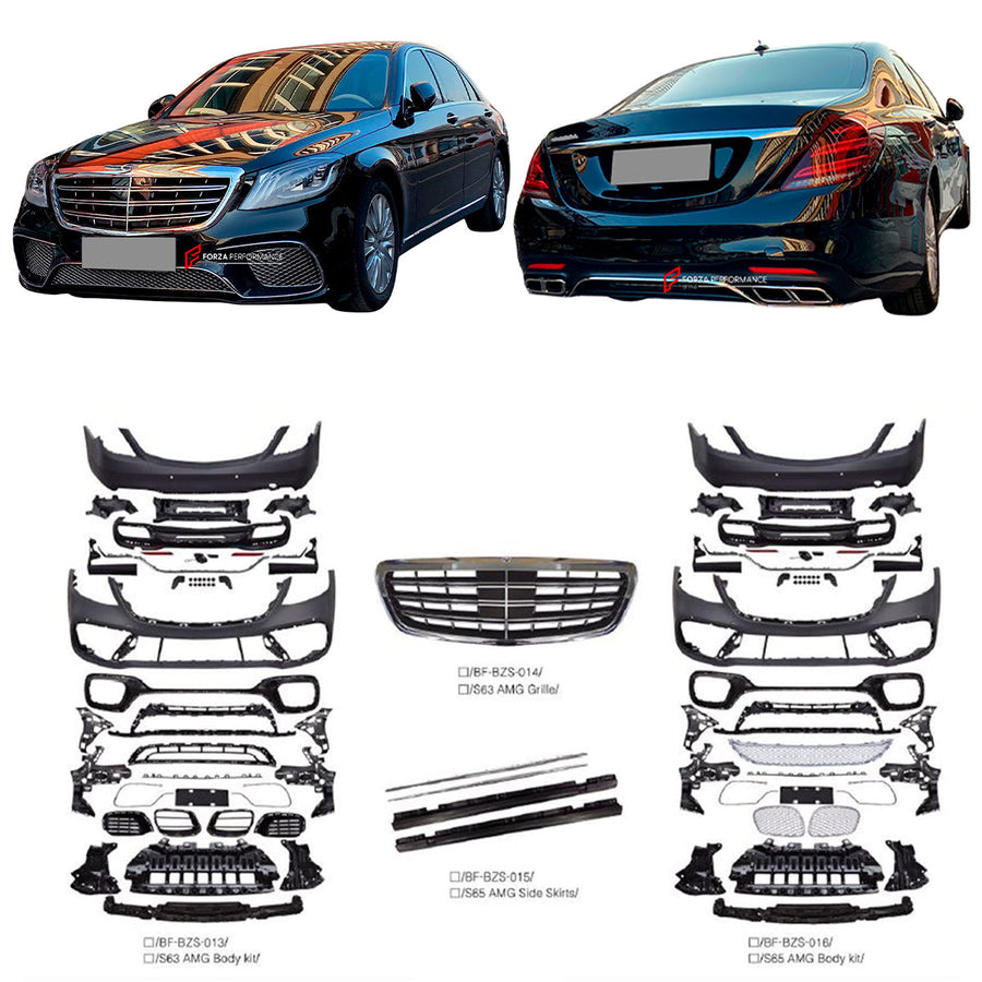 Buy Now CONVERSION BODY KIT for MERCEDES BENZ S CLASS W222 2014 - 2020 UPGRADE to AMG S CLASS S63 S65 FACELIFT 2017 - 2020 and upgrade car parts from SIR Tuning at the Best Price. Headlights, Tail lights, Bodykits, Navigations, body kit and more - Fast & Free Shipping within Europe, US & Worldwide.