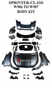 Buy Now CONVERSION BODY KIT for MERCEDES BENZ SPRINTER W906 2007 - 2018 UPGRADE to SPRINTER W907 2019+ FACELIFT and upgrade car parts from SIR Tuning at the Best Price. Headlights, Tail lights, Bodykits, Navigations, body kit and more - Fast & Free Shipping within Europe, US & Worldwide.