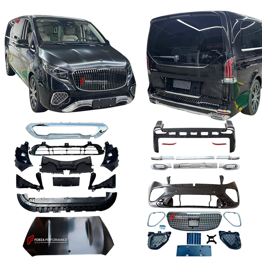 Buy Now CONVERSION BODY KIT for MERCEDES-BENZ V-CLASS VITO W446 W447 W448 to MAYBACH and upgrade car parts from SIR Tuning at the Best Price. Headlights, Tail lights, Bodykits, Navigations, body kit and more - Fast & Free Shipping within Europe, US & Worldwide.