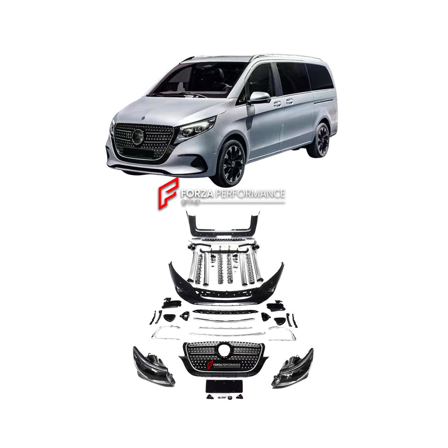 Buy Now CONVERSION BODY KIT for MERCEDES BENZ V CLASS W447 2016 - 2023 TO V CLASS W447 2024 and upgrade car parts from SIR Tuning at the Best Price. Headlights, Tail lights, Bodykits, Navigations, body kit and more - Fast & Free Shipping within Europe, US & Worldwide.