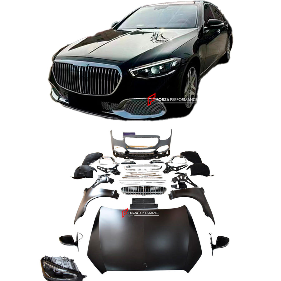 Buy Now CONVERSION BODY KIT for MERCEDES-BENZ W221 2006 - 2013 UPGRADE to W223 2020 - 2024 MAYBACH and upgrade car parts from SIR Tuning at the Best Price. Headlights, Tail lights, Bodykits, Navigations, body kit and more - Fast & Free Shipping within Europe, US & Worldwide.