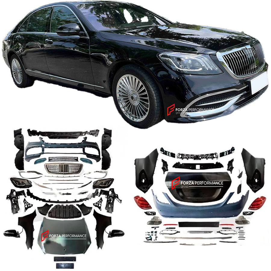 Buy Now CONVERSION BODY KIT for MERCEDES BENZ W221 2006-2013 UPGRADE to W222 2017-2020 MAYBACH STYLE and upgrade car parts from SIR Tuning at the Best Price. Headlights, Tail lights, Bodykits, Navigations, body kit and more - Fast & Free Shipping within Europe, US & Worldwide.