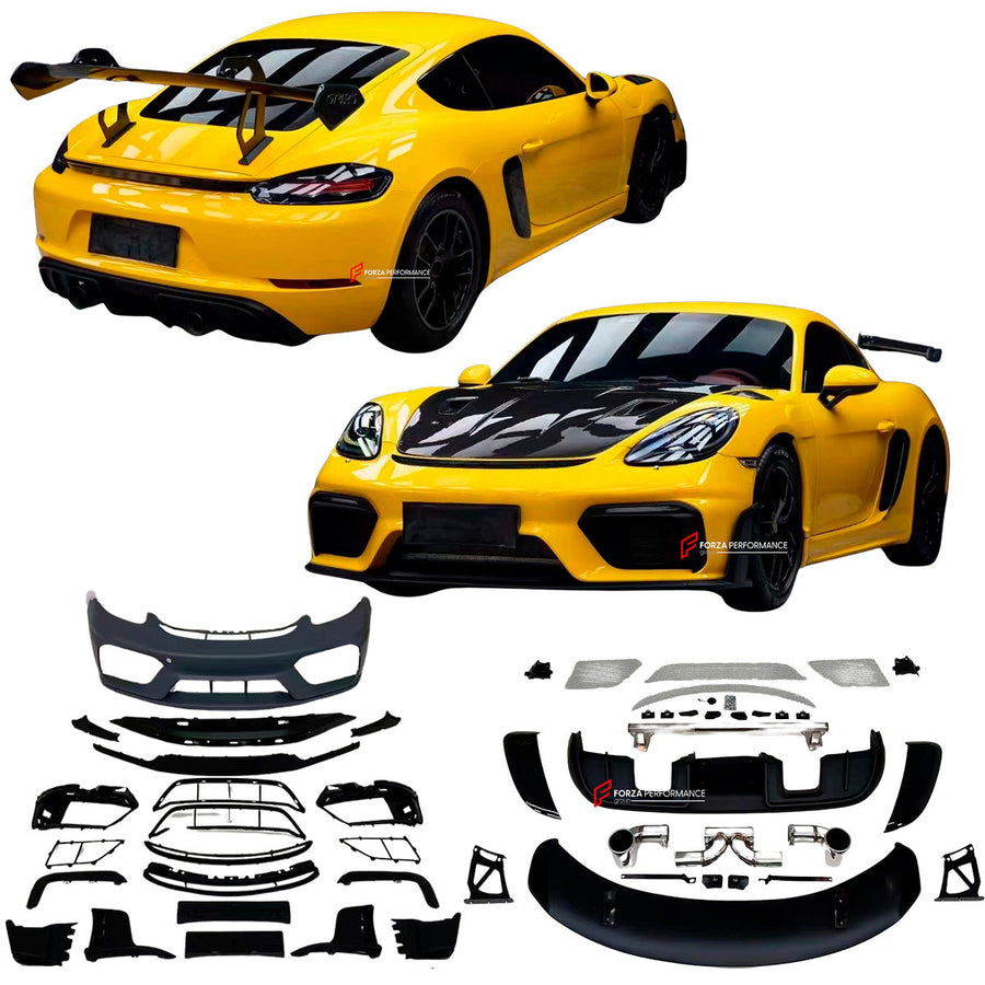 Buy Now CONVERSION BODY KIT for PORSCHE 718 982 BOXSTER CAYMAN UPGRADE to GT4 RS SPYDER 2016+ and upgrade car parts from SIR Tuning at the Best Price. Headlights, Tail lights, Bodykits, Navigations, body kit and more - Fast & Free Shipping within Europe, US & Worldwide.