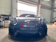 Buy Now CONVERSION FRONT BUMPER for PORSCHE 718 982 CAYMAN BOXSTER 2016+ upgrade to CAYMAN GT4 2020 - 2023 and upgrade car parts from SIR Tuning at the Best Price. Headlights, Tail lights, Bodykits, Navigations, body kit and more - Fast & Free Shipping within Europe, US & Worldwide.