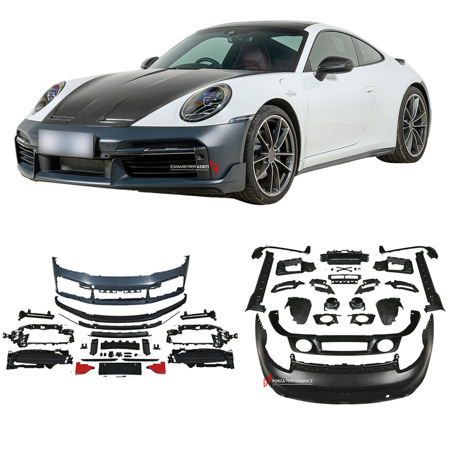 Buy Now CONVERSION UPGRADE BODY KIT for PORSCHE 911 992.1 CARRERA 2019 - 2025 upgrade to TURBO S and upgrade car parts from SIR Tuning at the Best Price. Headlights, Tail lights, Bodykits, Navigations, Carbon body kit and more - Fast & Free Shipping within Europe, US & Worldwide.