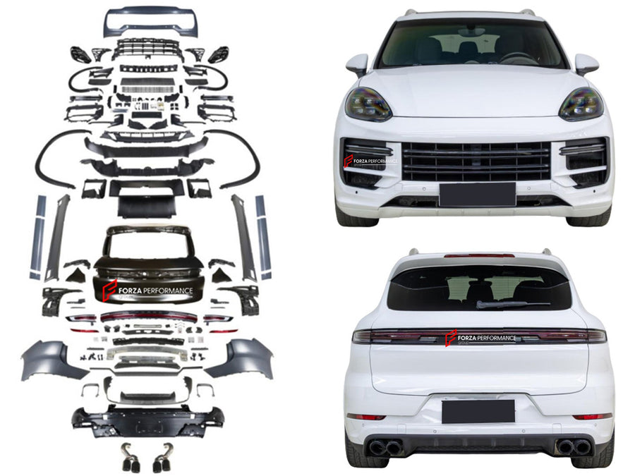 Buy Now CONVERSION BODY KIT for PORSCHE CAYENNE 958.2 2015 - 2018 to 9Y0.2 TURBO 2023+ and upgrade car parts from SIR Tuning at the Best Price. Headlights, Tail lights, Bodykits, Navigations, body kit and more - Fast & Free Shipping within Europe, US & Worldwide.